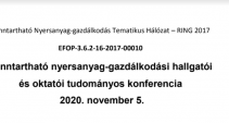 Fenntartható nyersanyag-gazdálkodási hallgatói és oktatói tudományos konferencia